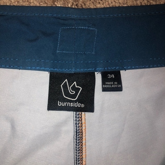 Burnside Men’s Blue Board Shorts Surf Shorts Size 34 - Picture 5 of 9